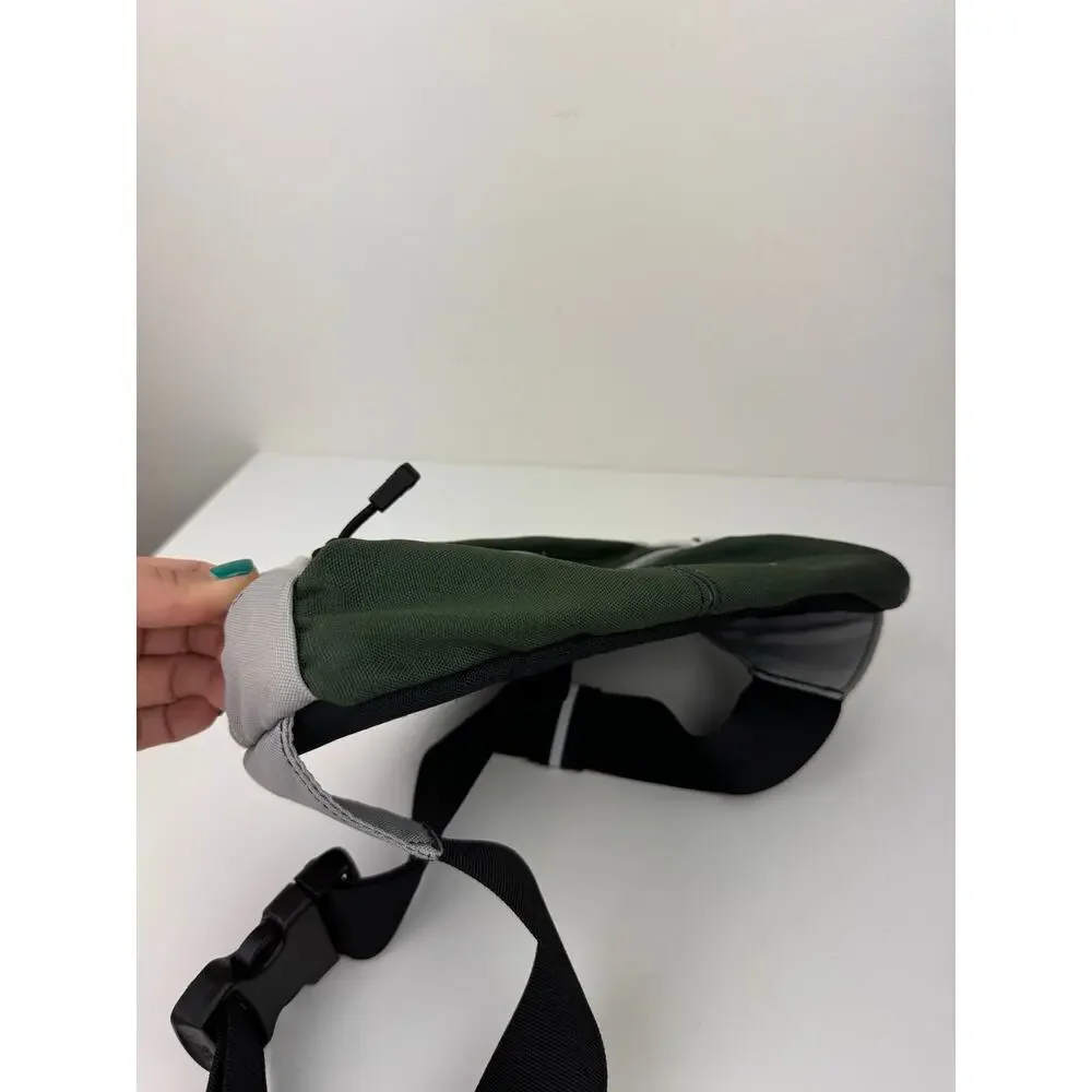 The North Face Gray Green Black Fanny Pack Embroidered Logo Outdoor Waist Bag